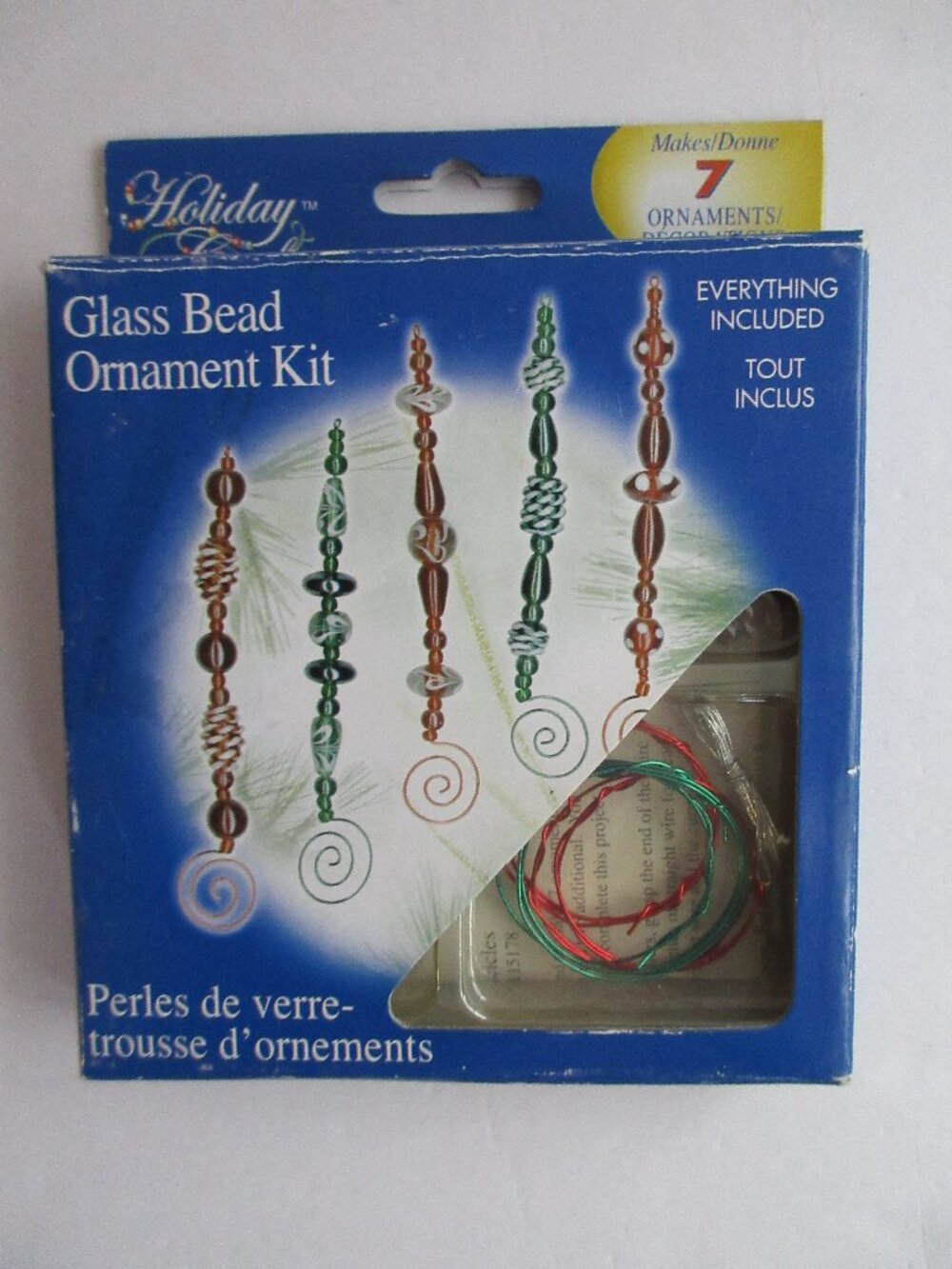 Westrim  Holiday Crafts ~Glass Bead Ornament Kit- Christmas Ornaments-Makes 7